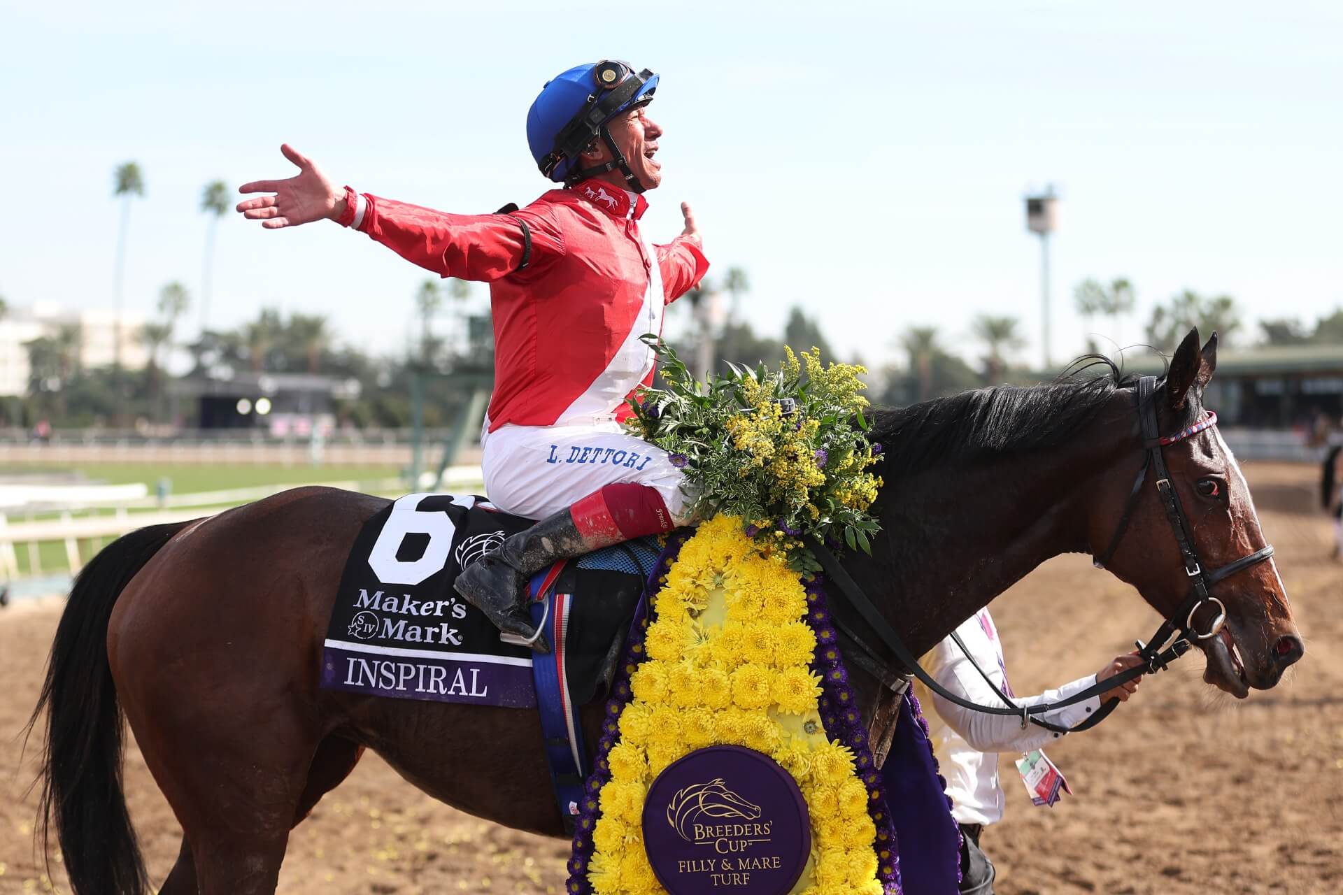 Frankie Dettori and Inspiral win Breeders Cup at Santa Anita