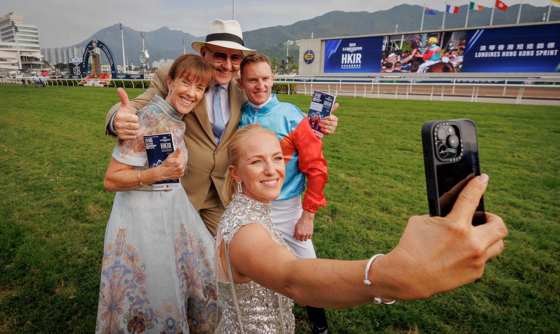 Nicole Purton taking a selfie of Team Ka Ying Rising