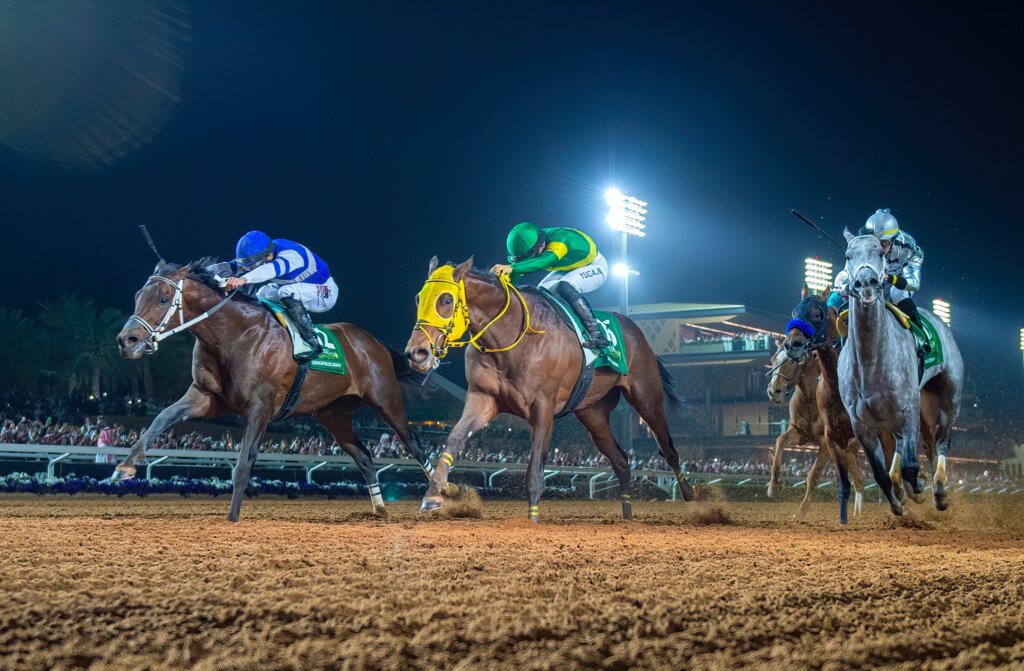 Senor Buscador beating Ushbar Tesore in the Saudi Cup