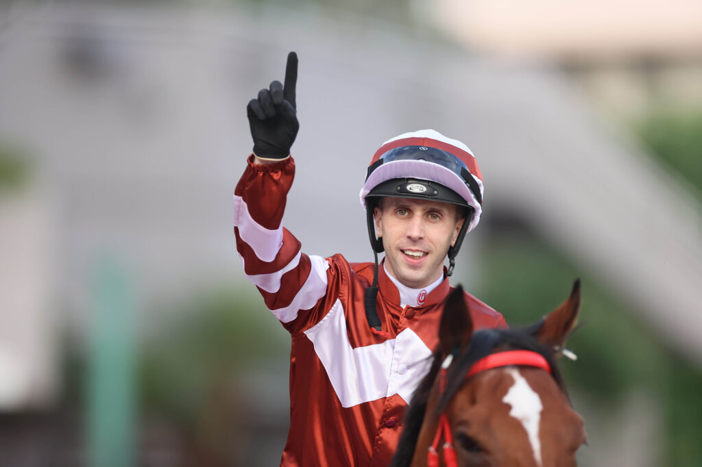 Brenton Avdulla celebrating the win of Sight Success