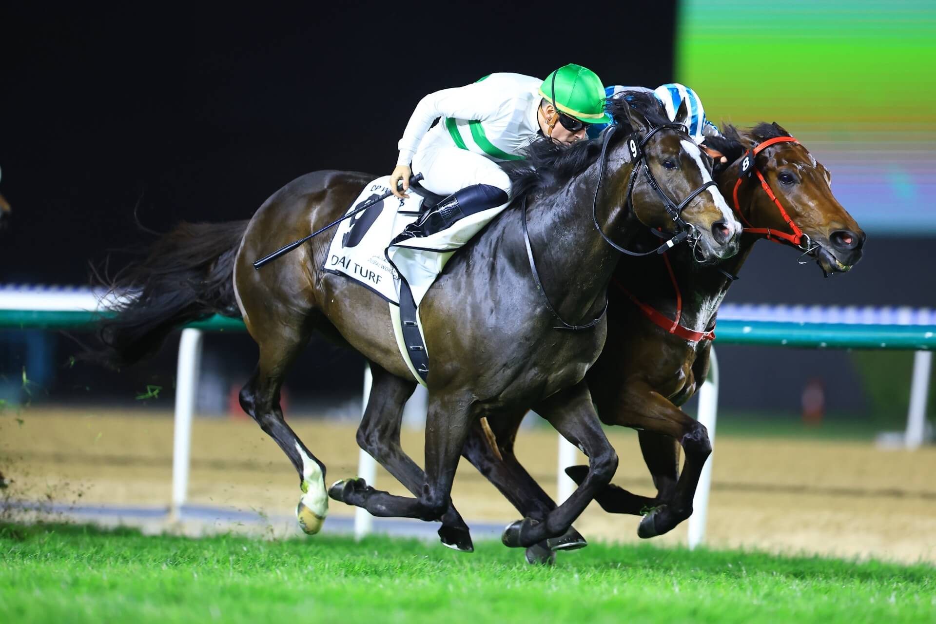 Soul Rush defeats Romantic Warrior in the G1 Dubai Turf