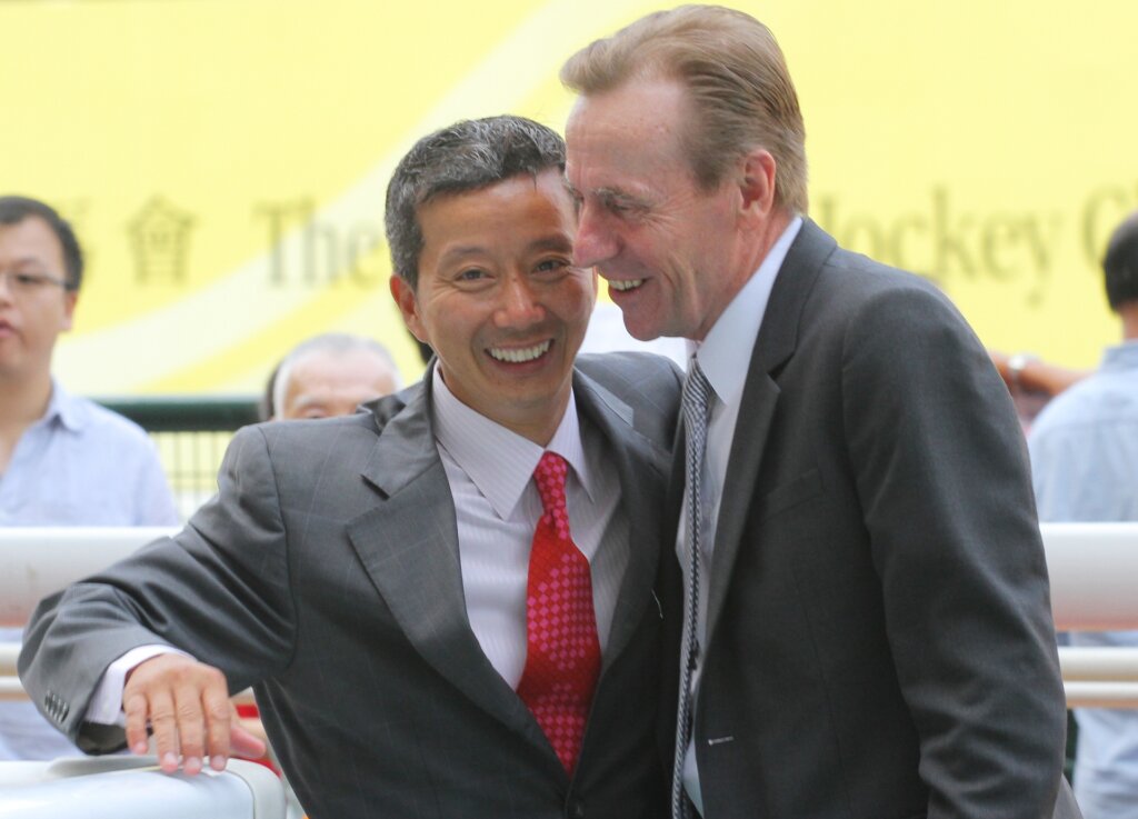 Hong Kong horse trainer Benno Yung and John Size