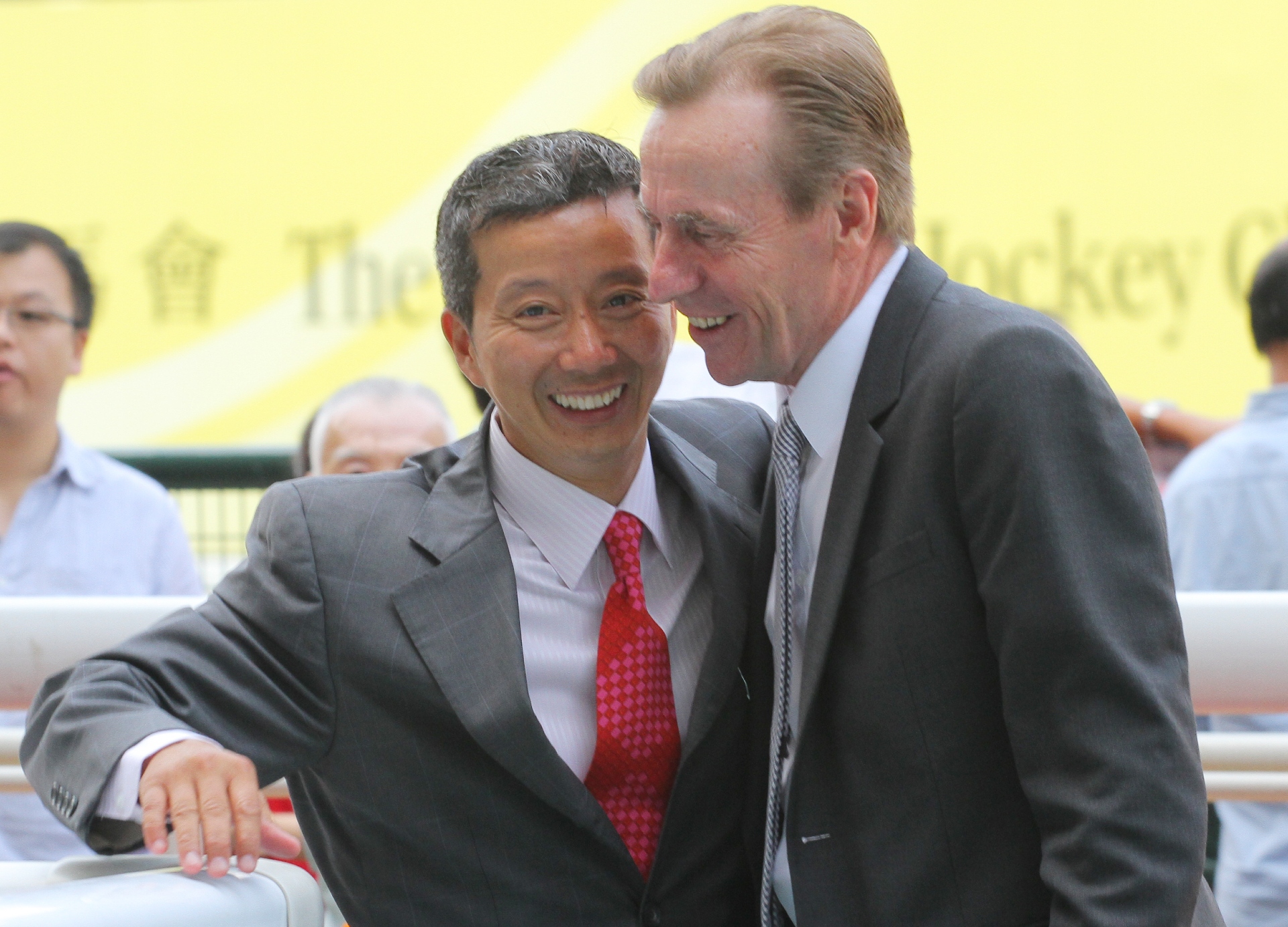 Hong Kong horse trainer Benno Yung and John Size