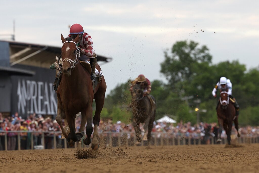 Umberto Rispoli and Journalism win the G1 Preakness Stakes at Pimlico