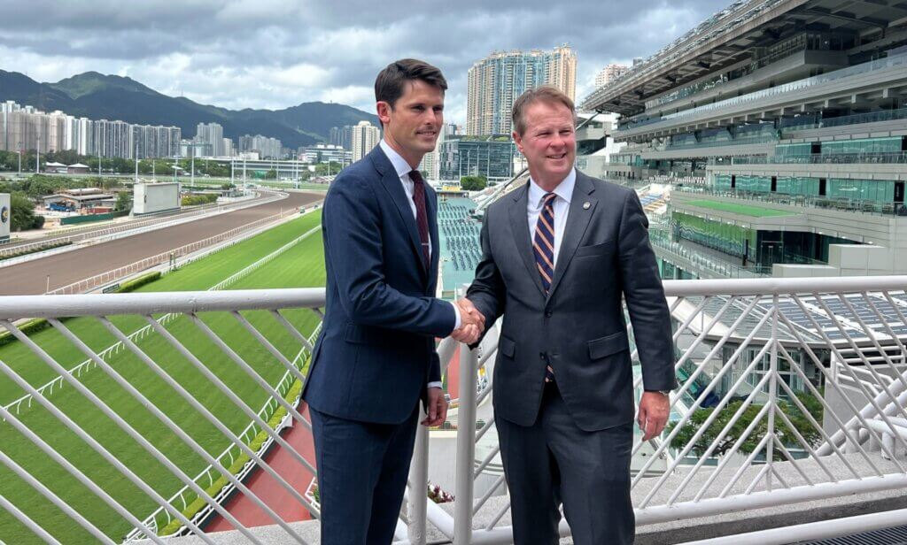 Andrew Harding welcomes James Cummings to Sha Tin