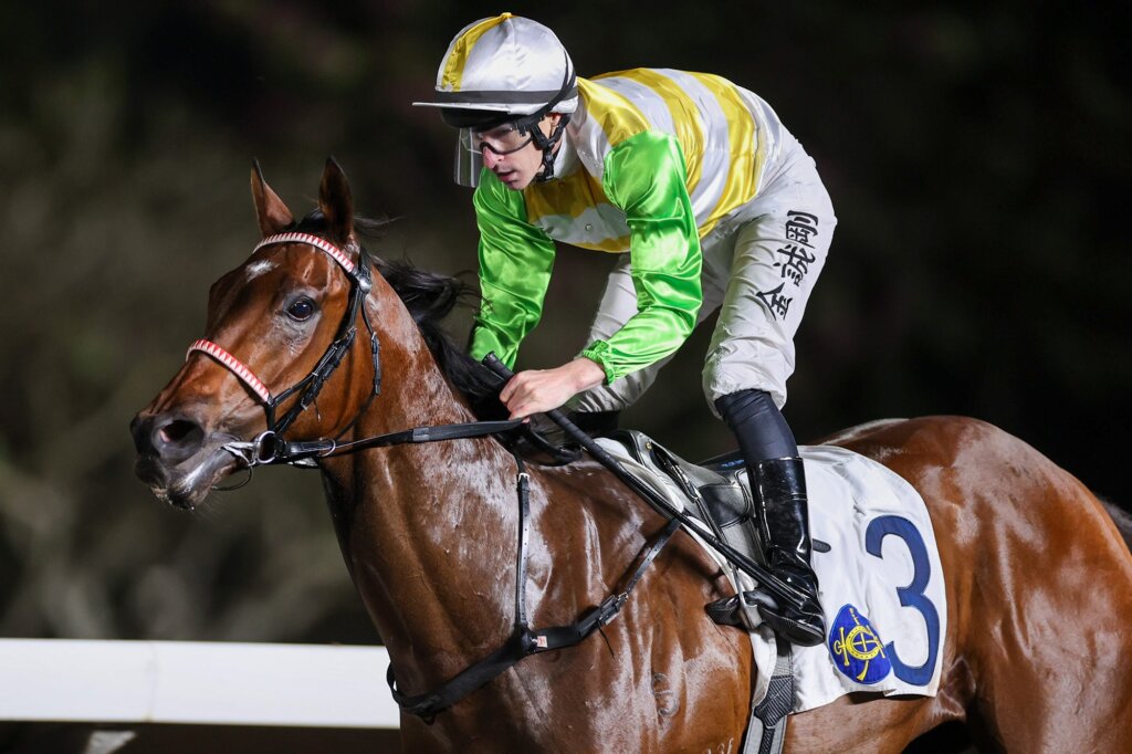 Jockey Richard Kingscote at Sha Tin