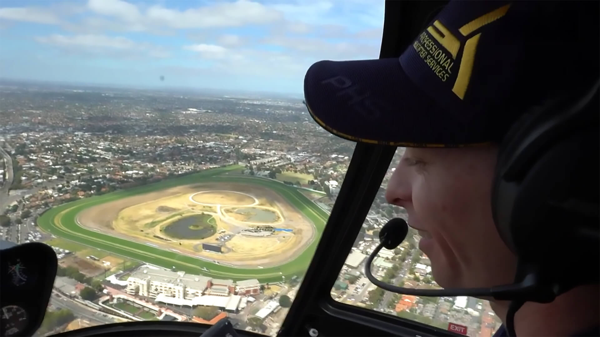 Jockey and helicopter pilot Mick Dee
