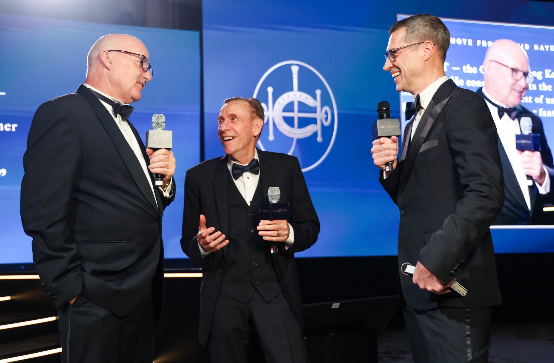 David Hayes, John Size and Andrew Le Jeune at Hong Kong's Champion Awards