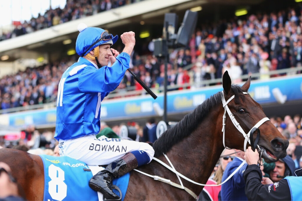 Hugh Bowman and Winx win the 2016 Cox Plate