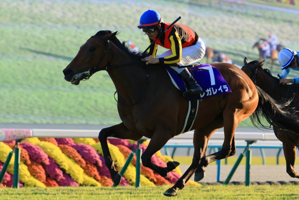 Regaleira and Keita Tosaki winning the Queen Elizabeth II Cup in Kyoto