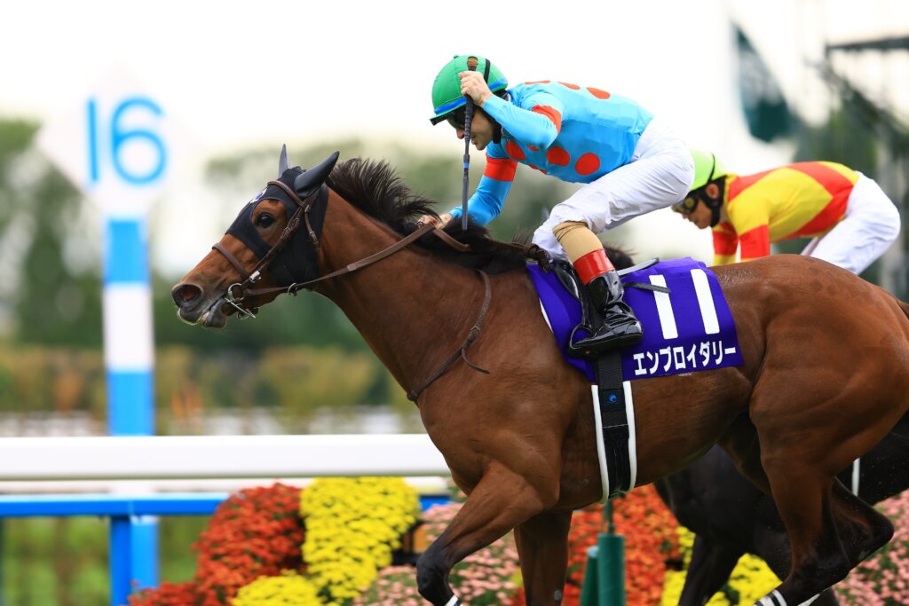Christophe Lemaire and Embroidery winning the Shuka Sho at Kyoto
