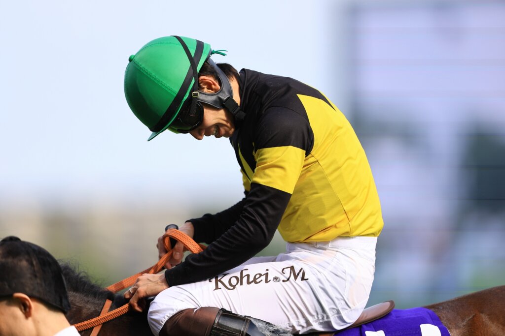 Kohei Matsumaya after winning the NHK MIle Cup on Panja Tower