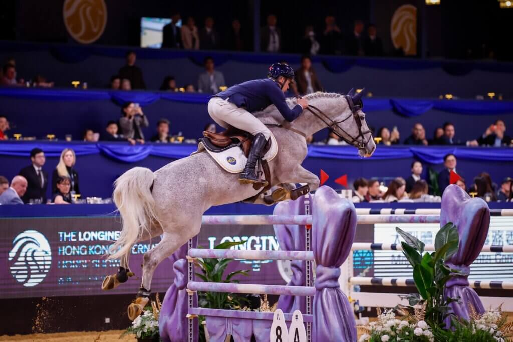 Patrick Lam competing at the 2025 Hong Kong International Horse Show