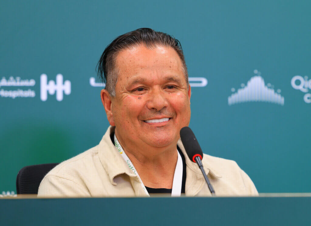 Librado Barocio at press conference in Riyadh