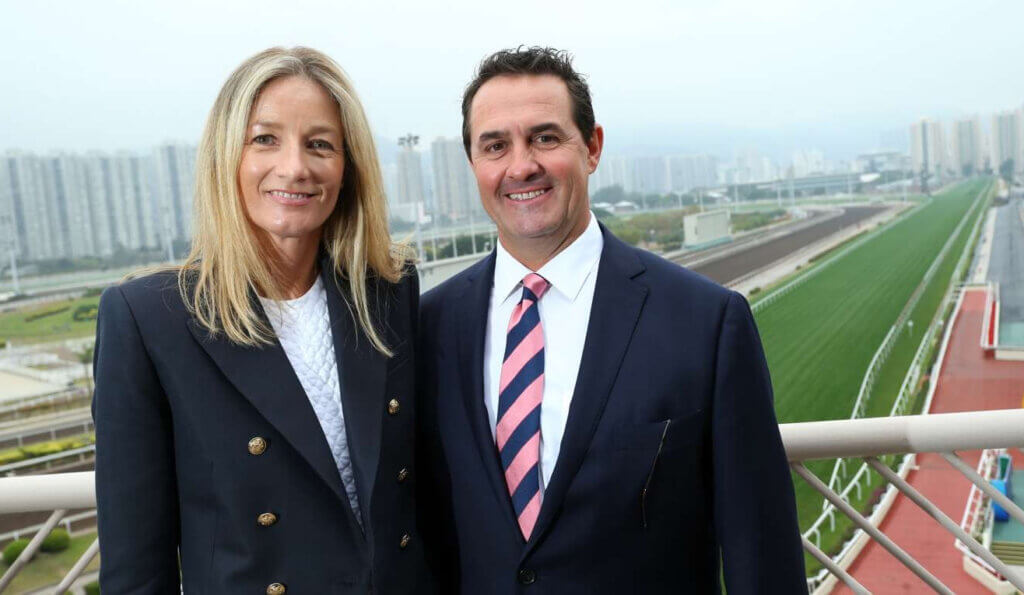 Anne and Michael Freedman at Sha Tin Racecourse in 2017