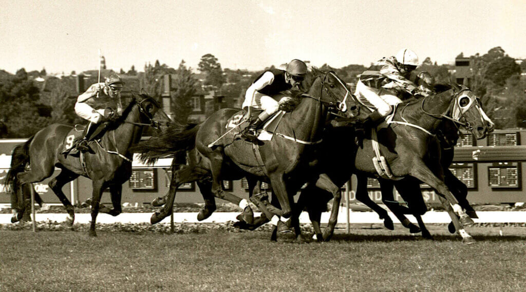 Super Impose winning the 1992 Cox Plate at Moonee Valley