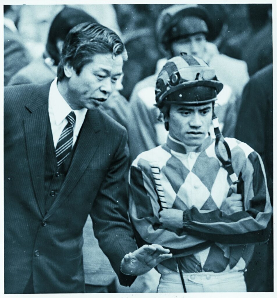 Wong Tang-Ping with Tony Cruz at Happy Valley in 1985
