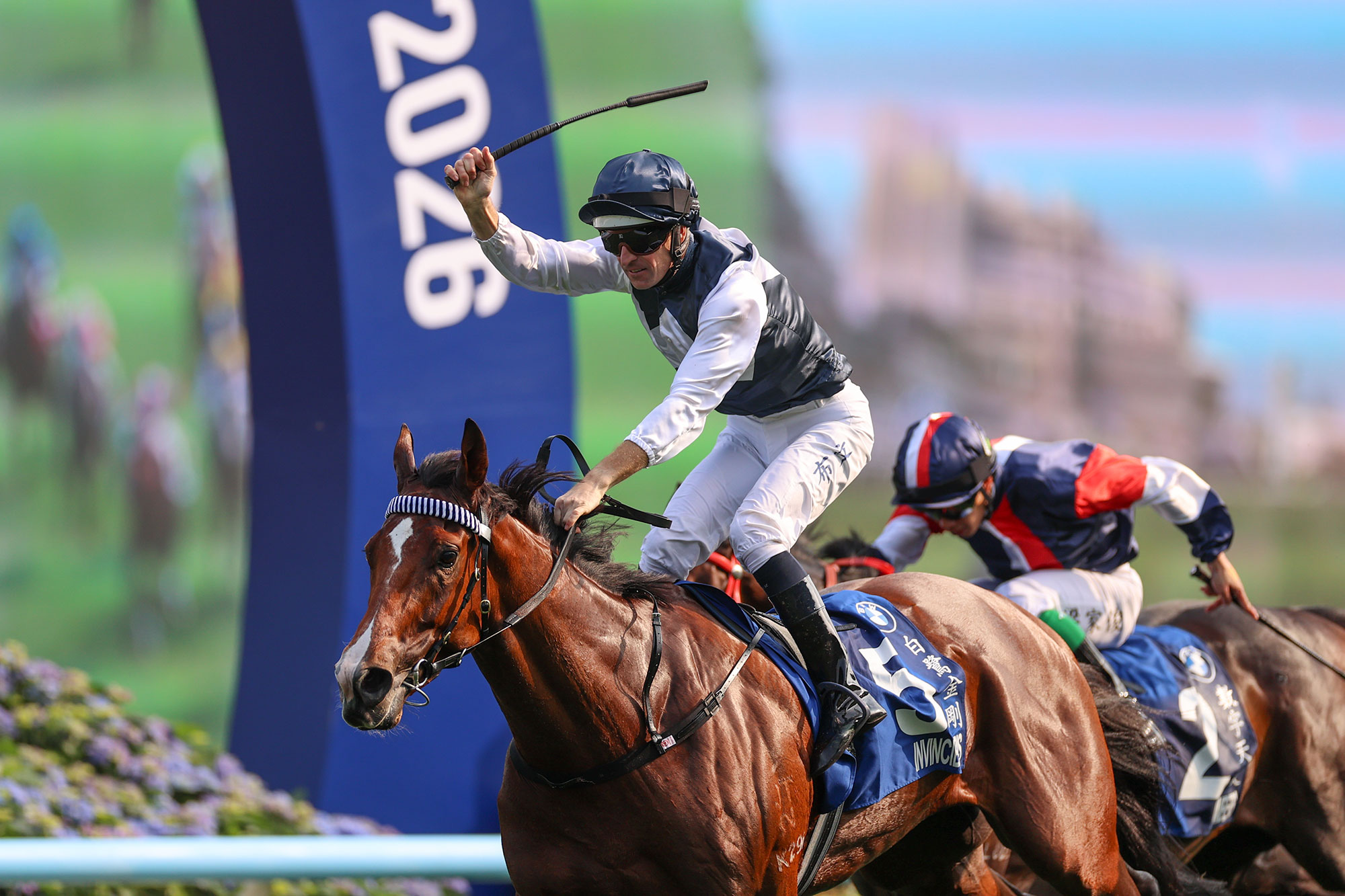 Hugh Bowman landed his third Hong Kong Derby on Invincible Ibis