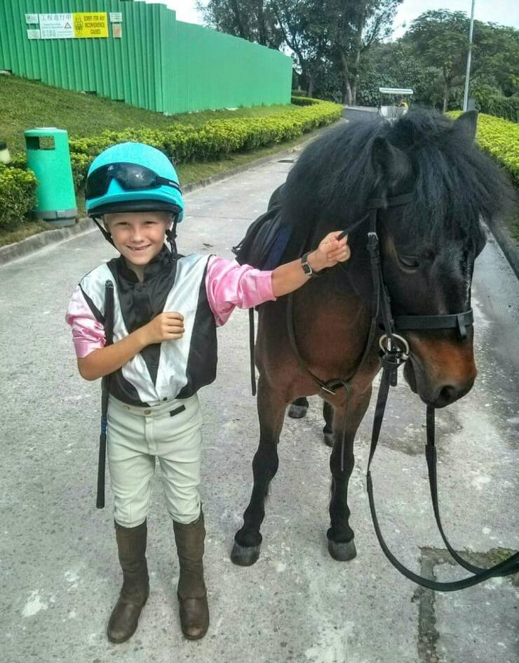 Jack Callan wearing mini Beauty Only silks