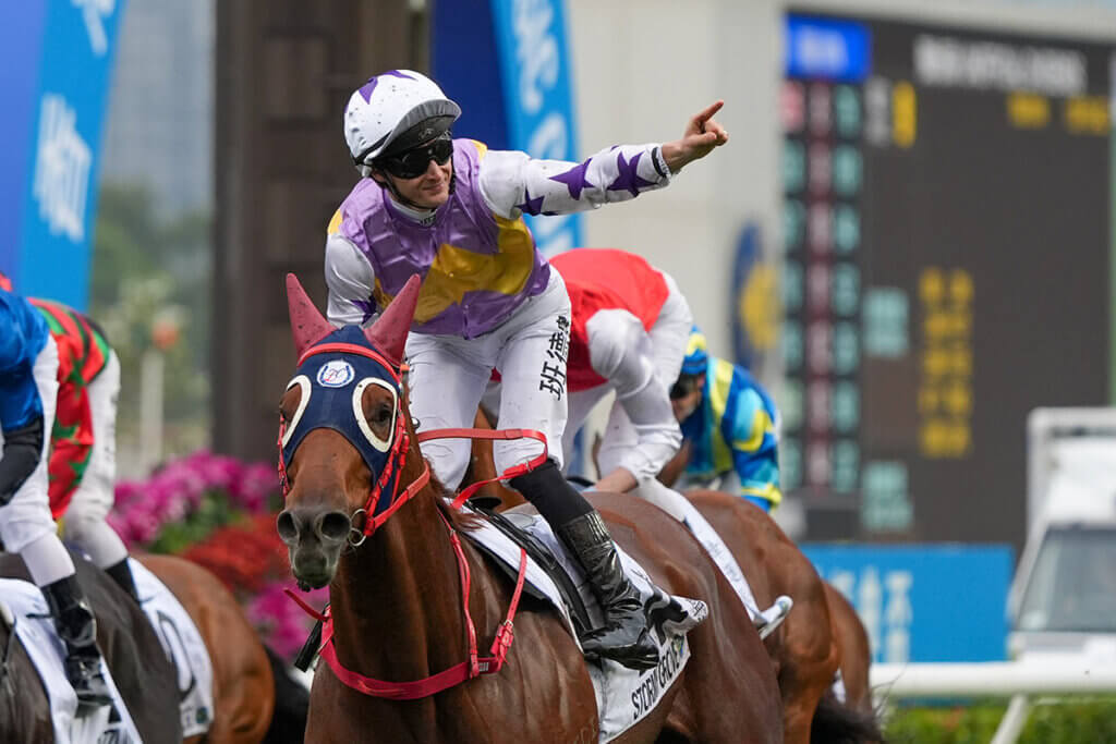 Stormy Grove and Harry Bentley winning the 2026 Hong Kong Classic Cup