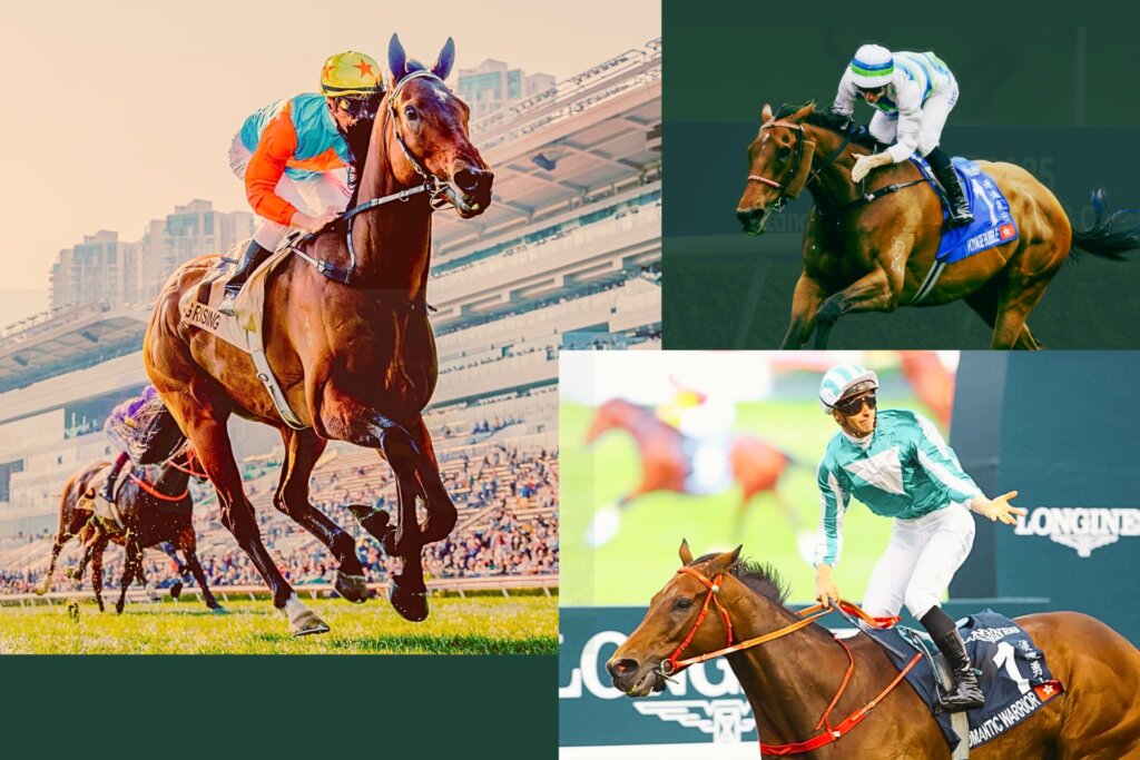 Ka Ying Rising, Romantic Warrior and Voyage Bubble will be in action on FWD Champions Day at Sha Tin