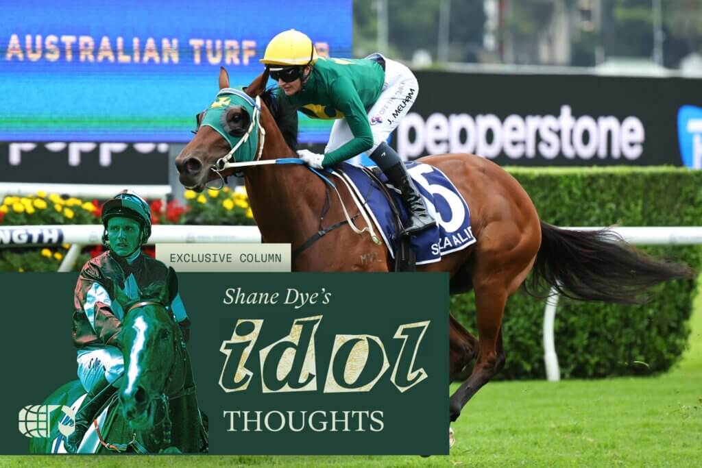 Jamie Melham winning the G1 Doncaster Mile aboard Sheza Alibi at Randwick in 2026