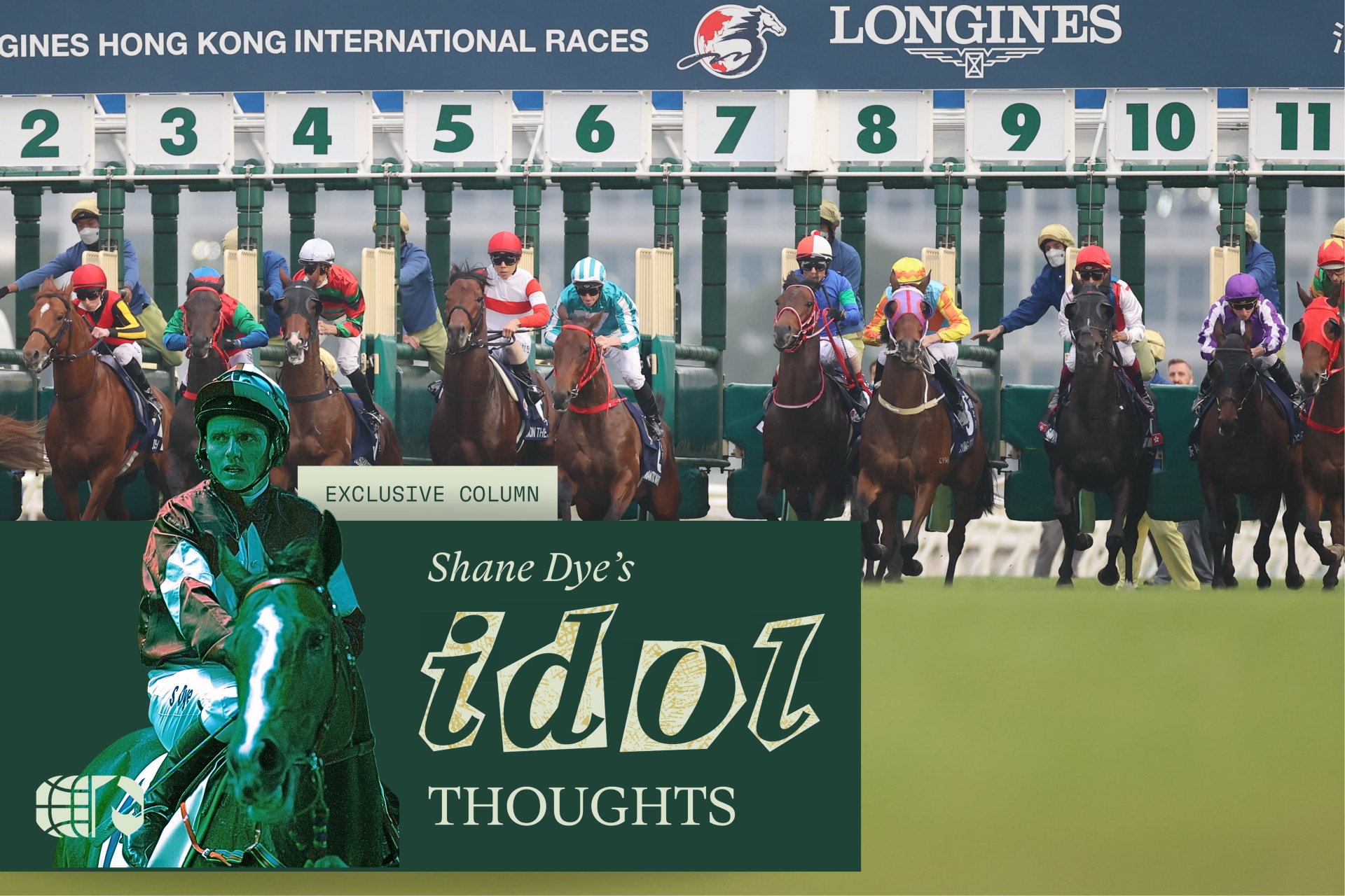 Horses jump out of the barriers at Sha Tin on Hong Kong International Races day