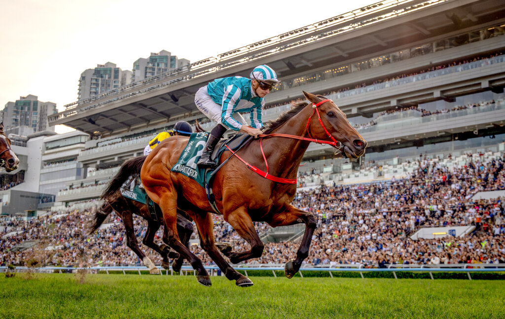 Romantic Warrior and James McDonald win the QEII Cup on Champions Day in 2026