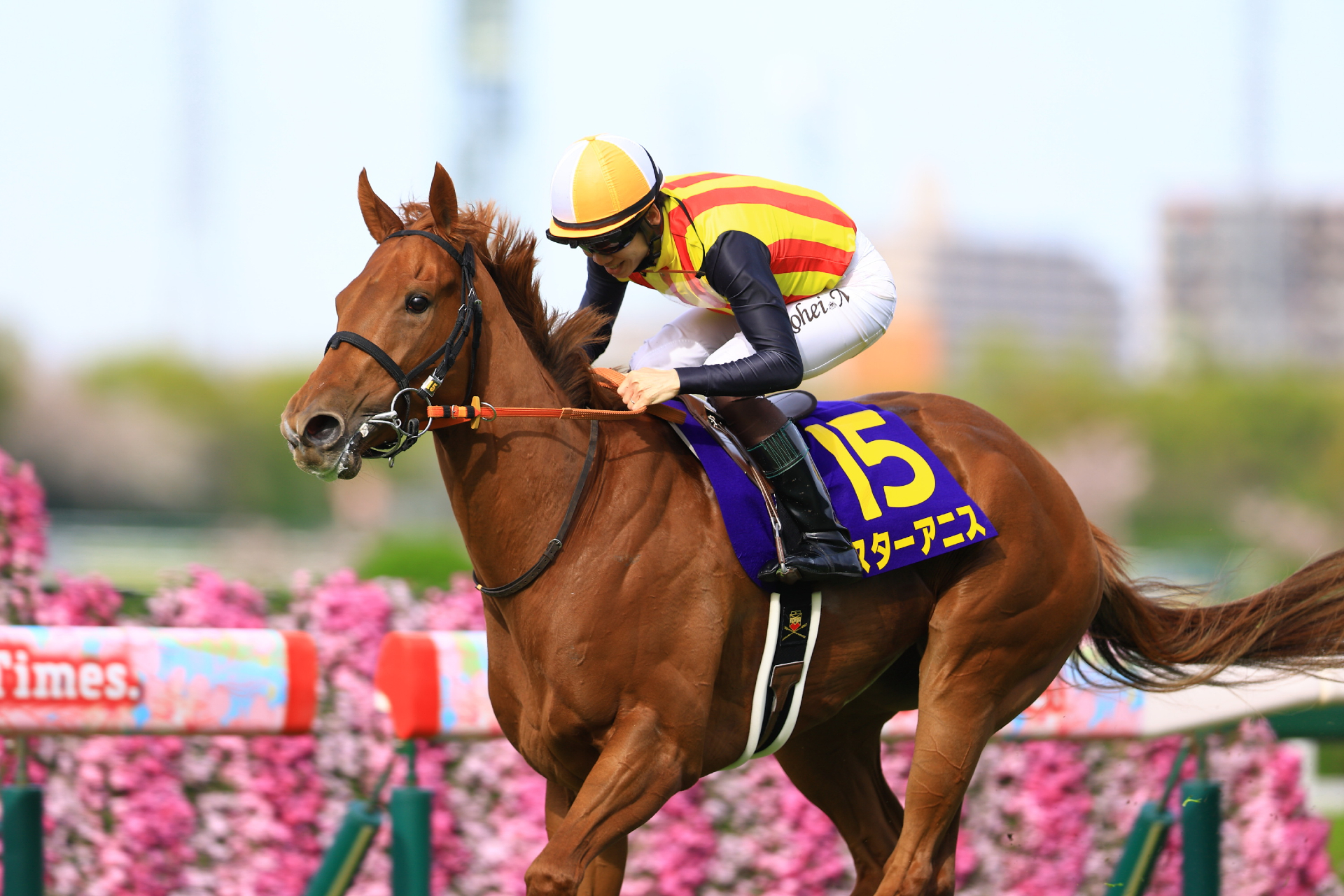 Kohei Matsuyama guides Star Anise to victory in the G1 Oka Sho at Hanshin