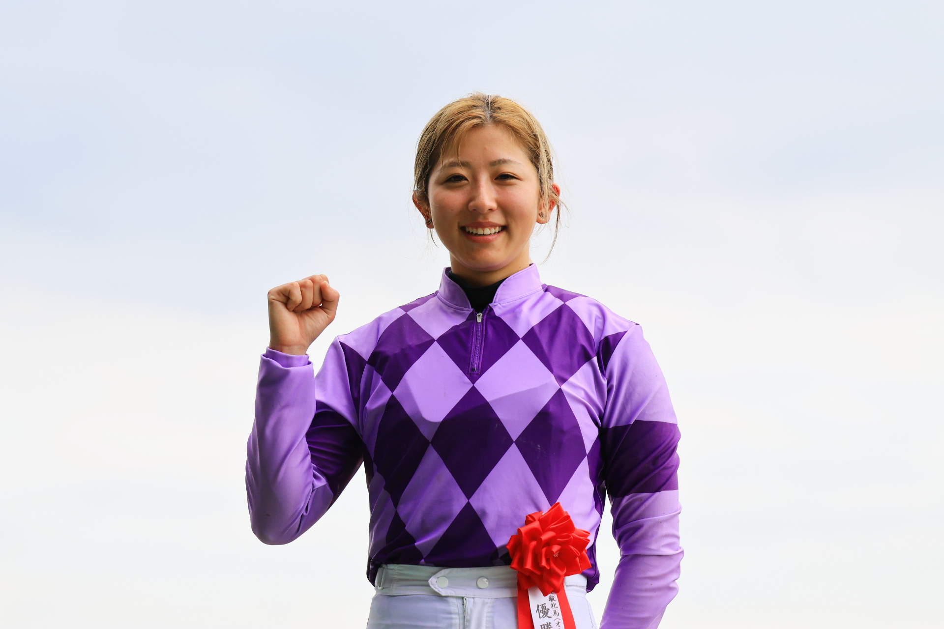 Seina Imamura after winning the G1 Yushun Himba