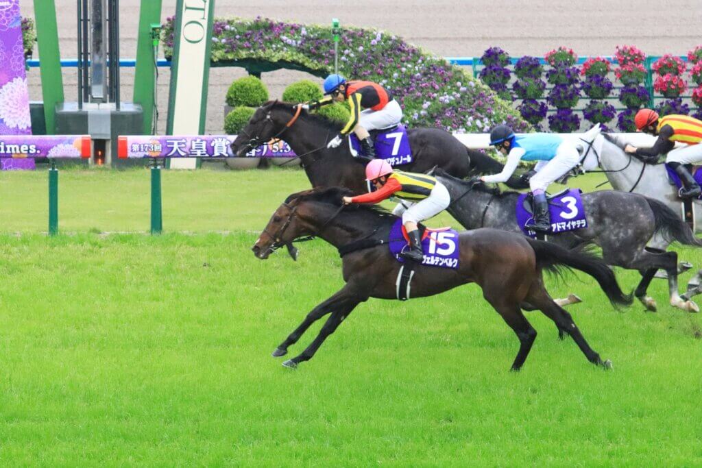 Croix du Nord clings on to win the G1 Tenno Sho (Spring) by a narrow margin over outsider Wurttemberg