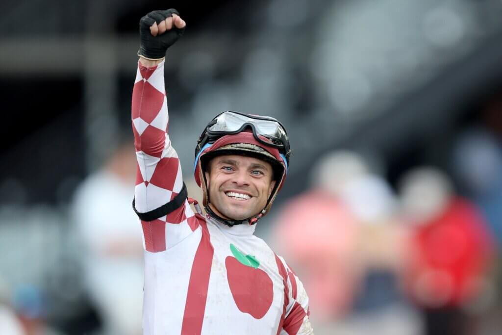 Umberto Rispoli after winning the Preakness Stakes