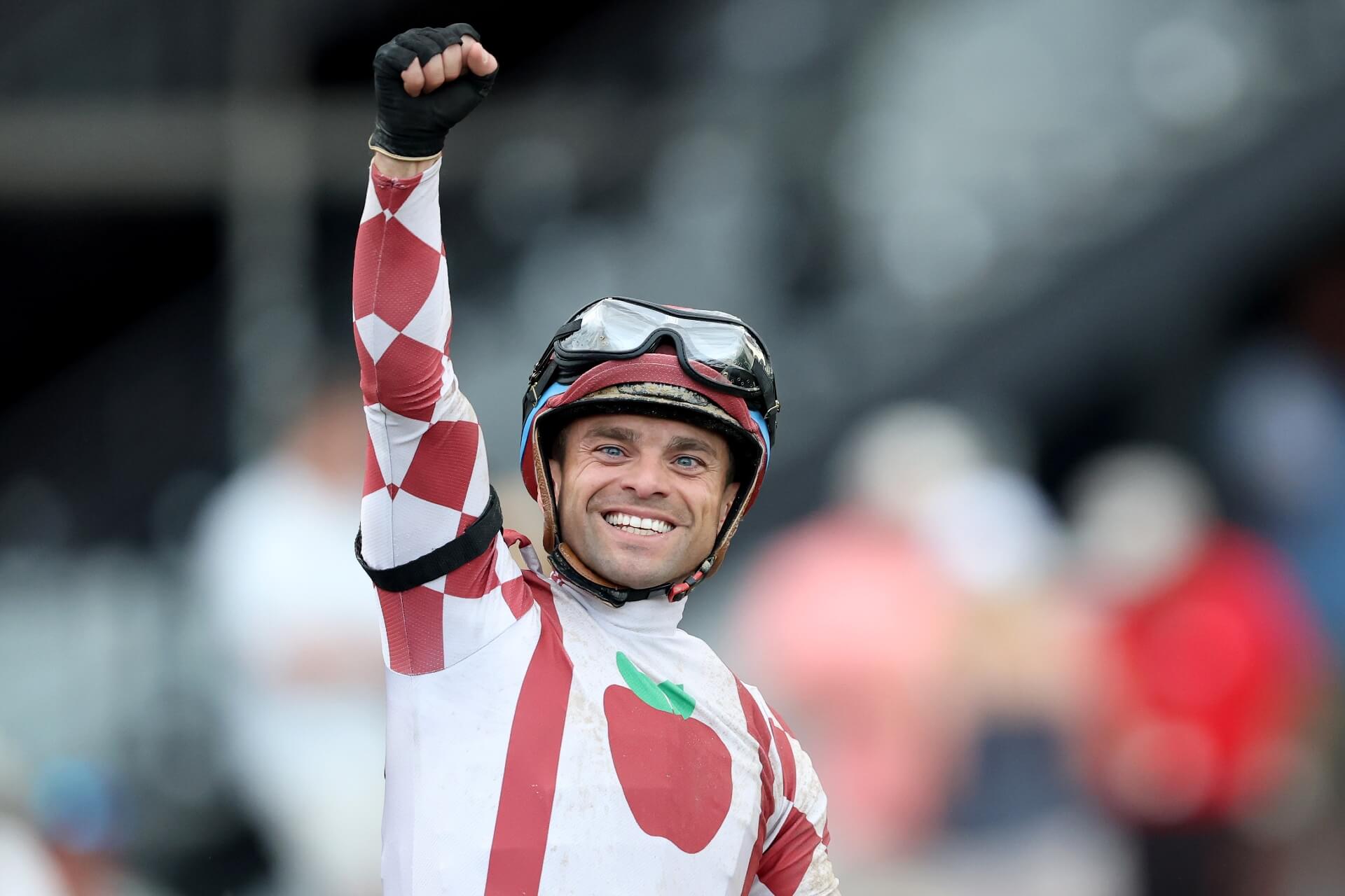 Umberto Rispoli after winning the Preakness Stakes