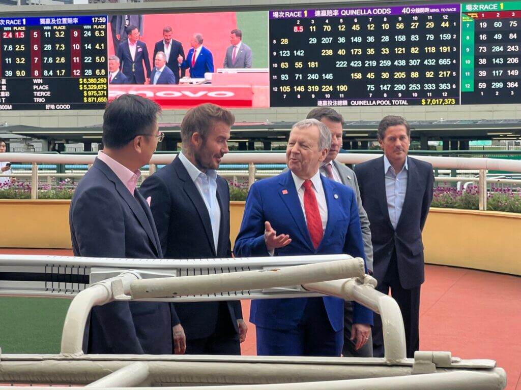David Beckham with HKJC CEO