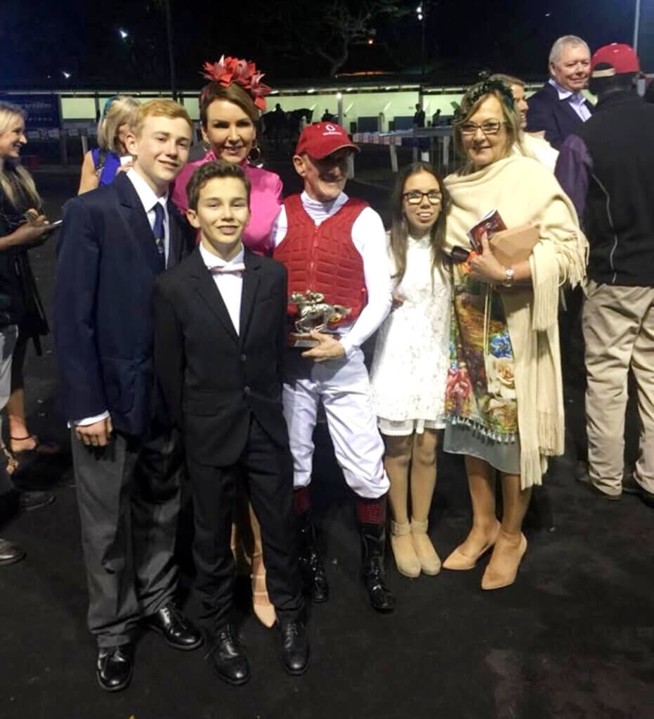 Jeff Lloyd's family at Durban in 2018