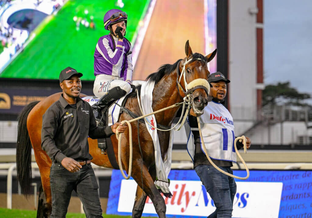 Mickaelle Michel after winning the Daily News 2000 on Star Major
