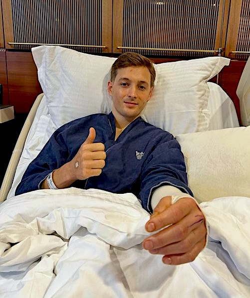 Harry Bentley recovering in hospital