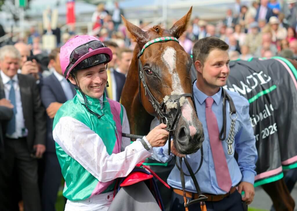 Item, Colin Keane and Barry Lewis after winning the Juddmonte