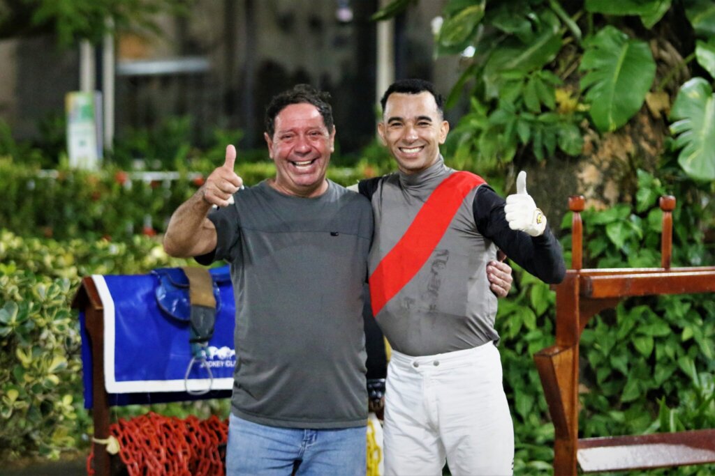 Joao Moreira and trainer Antônio Marcos Oldoni