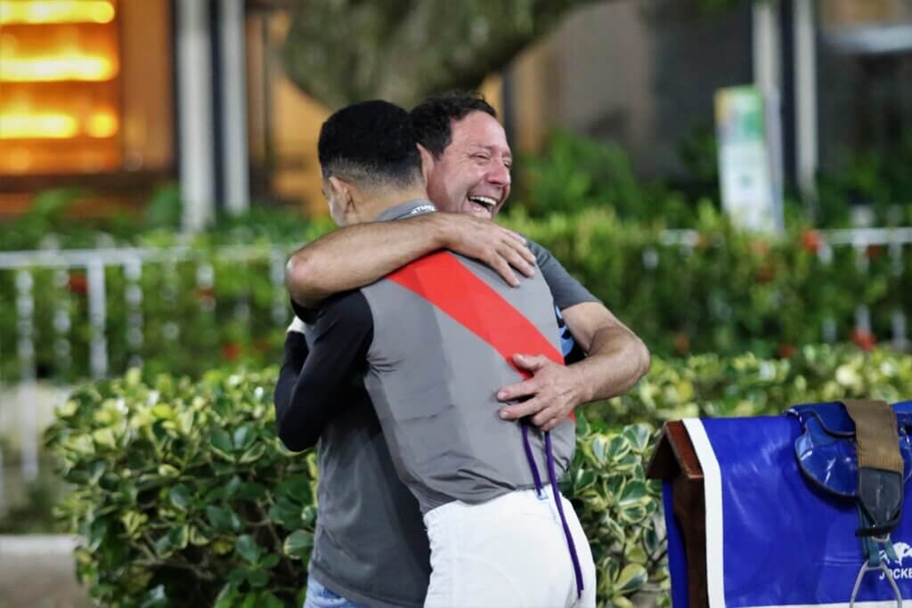 Joao Moreira and trainer Antônio Marcos Oldoni