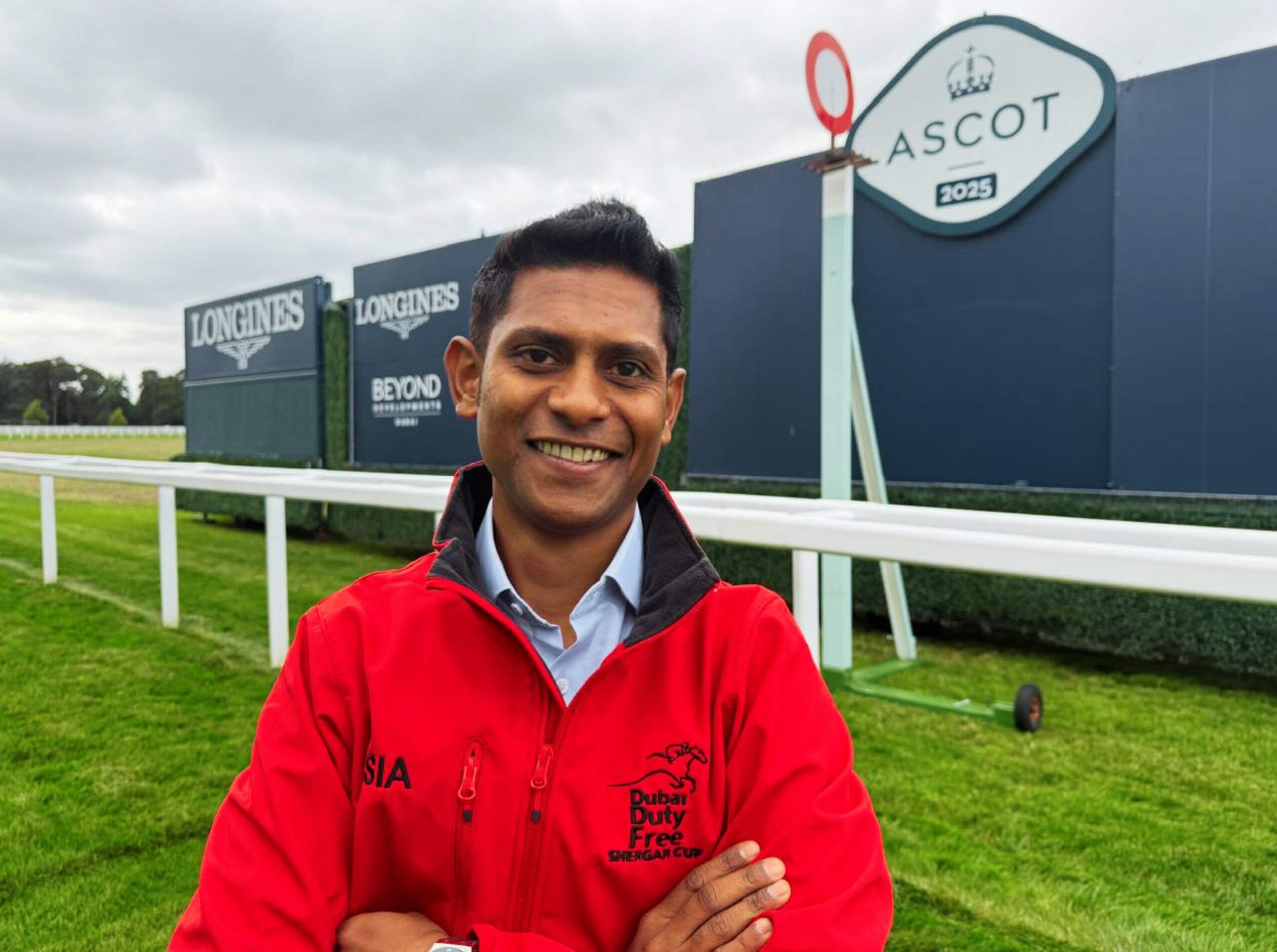 Suraj Narredu at Ascot for the 2025 Shergar Cup