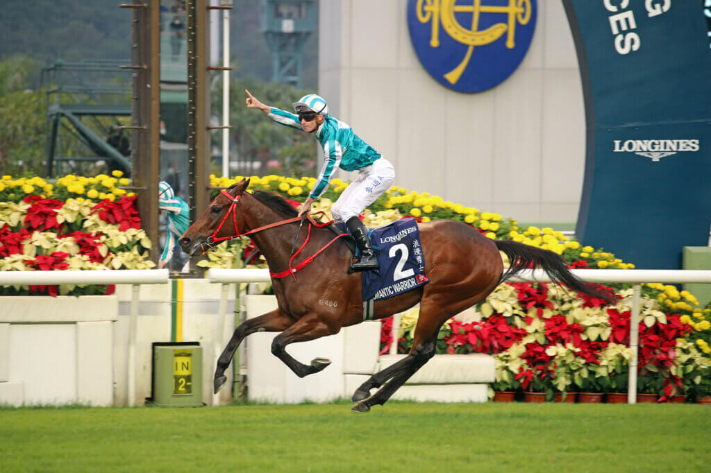Romantic Warrior winning the 2022 Hong Kong Cup by a space