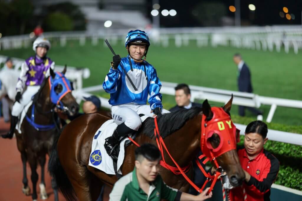 Nichola Yuen after a win at Sha Tin in April 2026