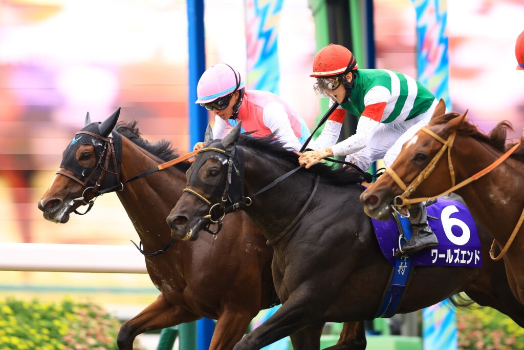 Puro Magic holding on to win the Sprinters Stakes
