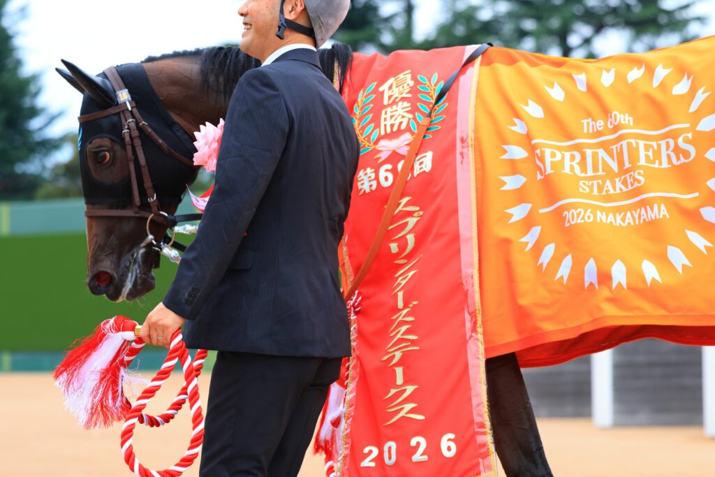 Puro Magic with Sprinters Stakes winners rug