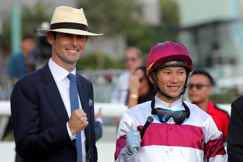 James Cummings after training his first winner, Grand Eagle, in Hong Kong