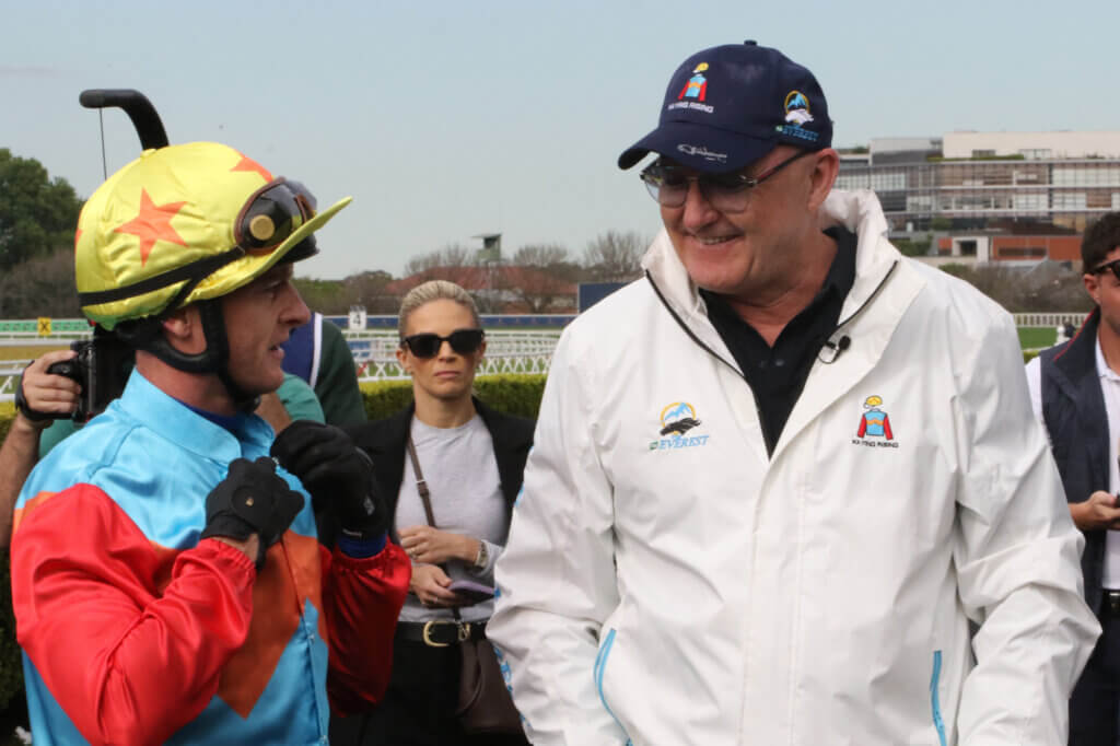 Zac Purton and David Hayes at Randwick for Ka Ying Rising's trial